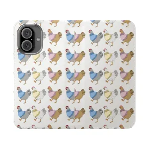 Adorable Chicken Sweaters Flip Cover Phone Case