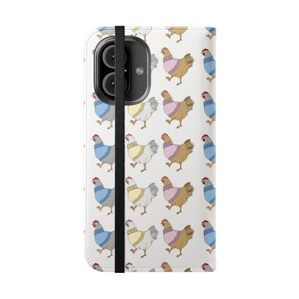 Adorable Chicken Sweaters Flip Cover Phone Case