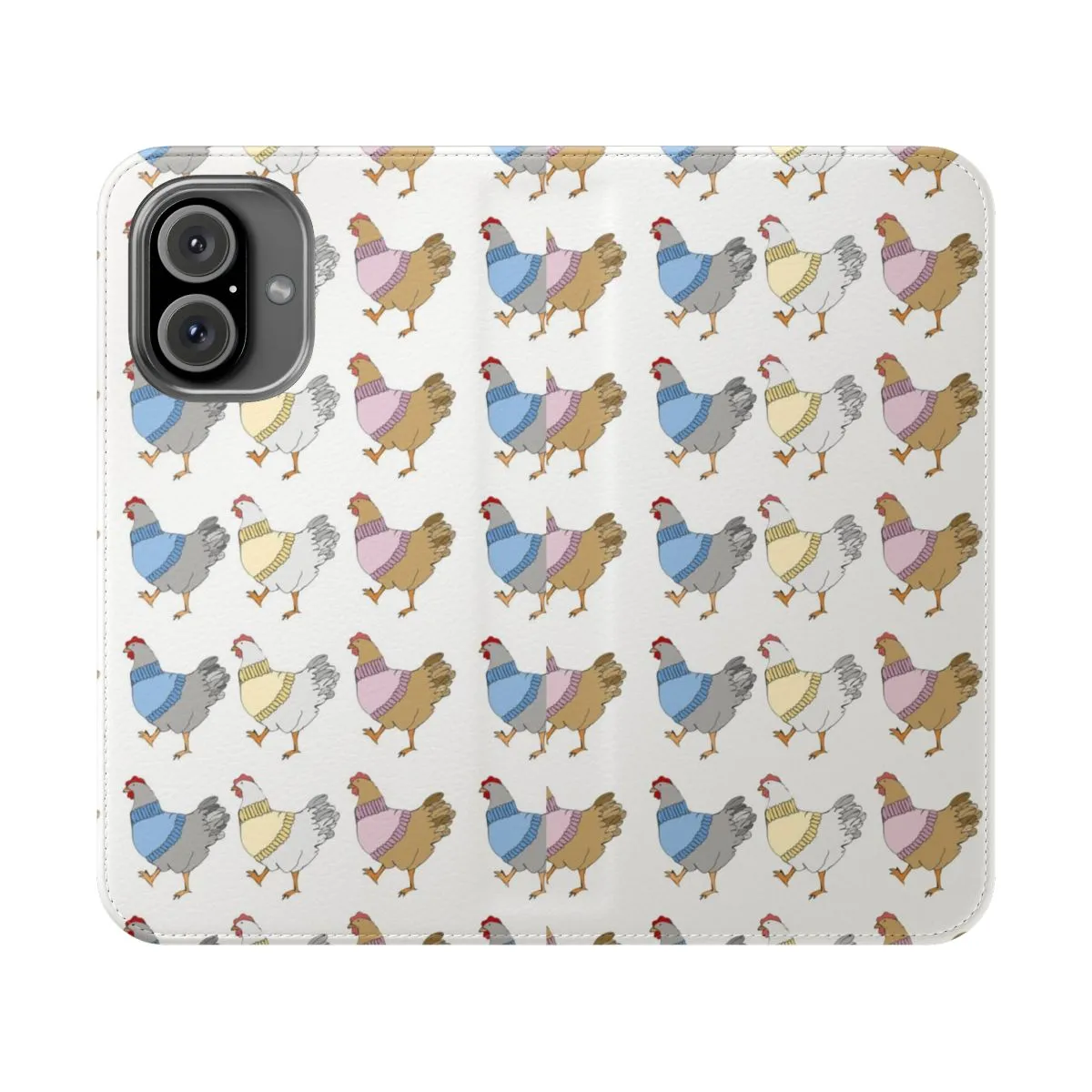 Adorable Chicken Sweaters Flip Cover Phone Case