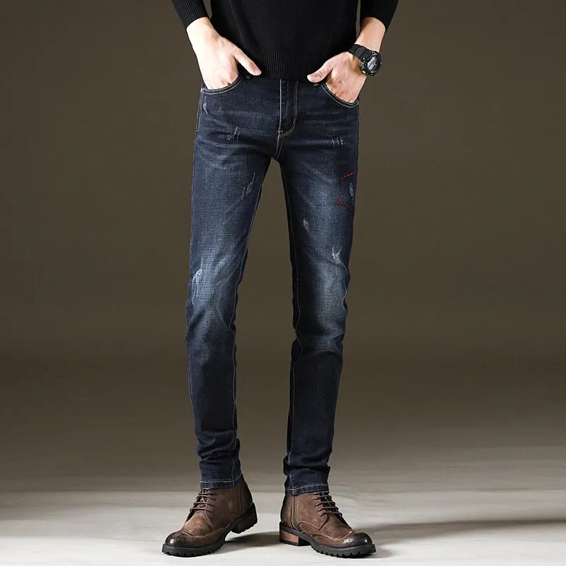 Angelo Ricci™ Fashion Slim Fit Cowboy Style Denim Jeans