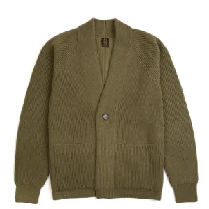 Batoner - Light Khaki Signature Rib Shawl Collar Cardigan