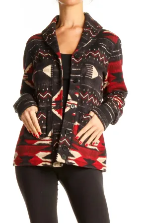 Brown Aztec Print Cardigan