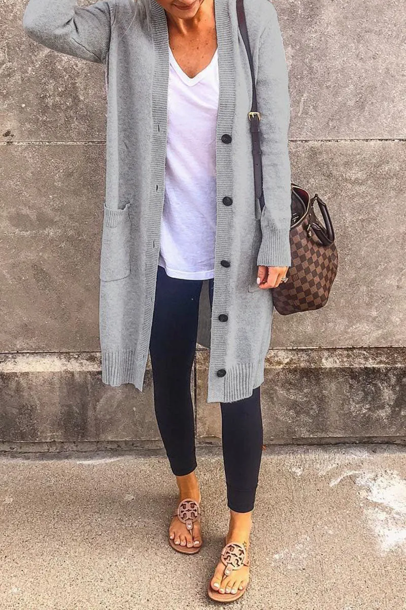 Casual Solid Split Joint Buckle Tops