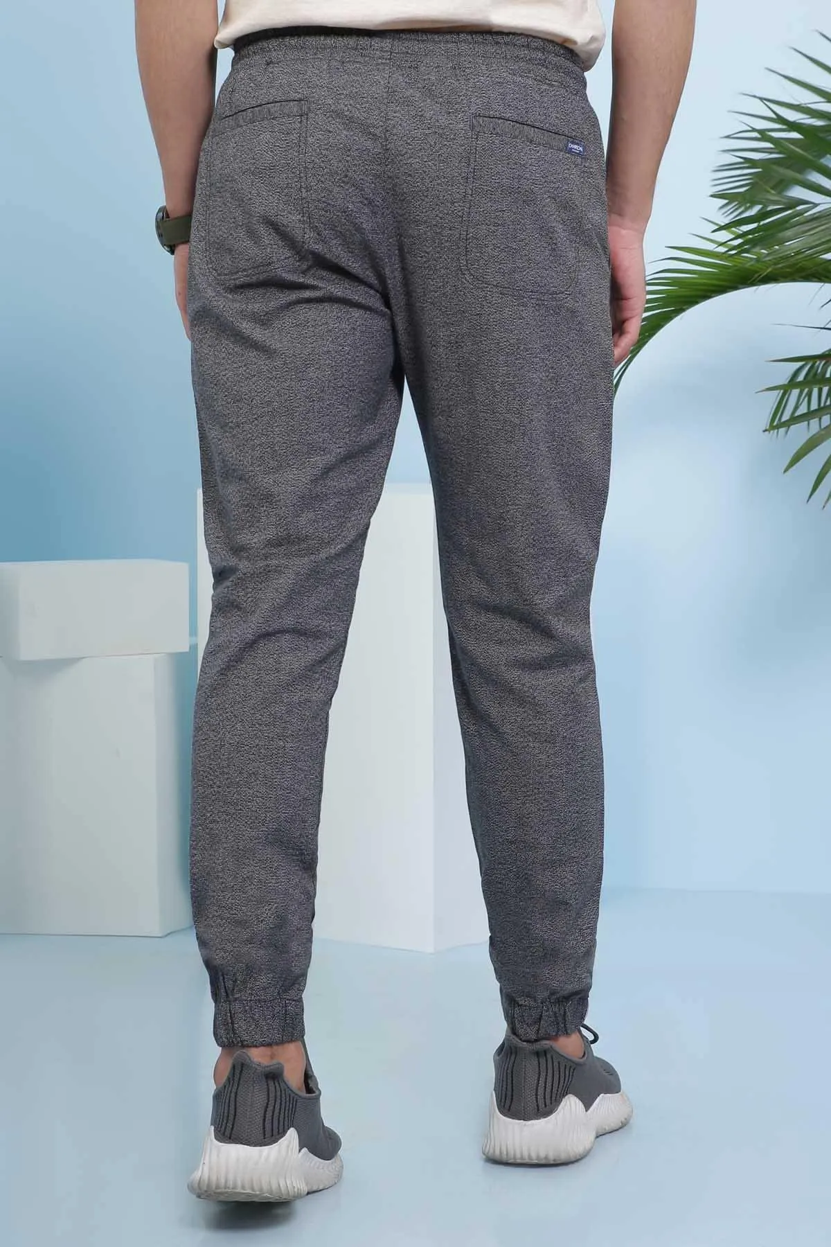 CASUAL TROUSER  SLIM FIT BLACK GREY