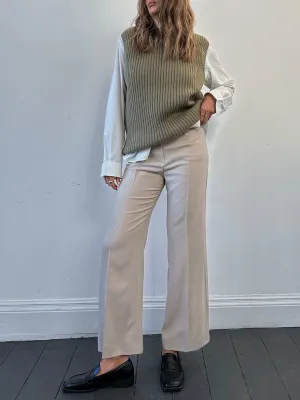 Emporio Armani Wool Mid Waisted Pleated Trousers - W30