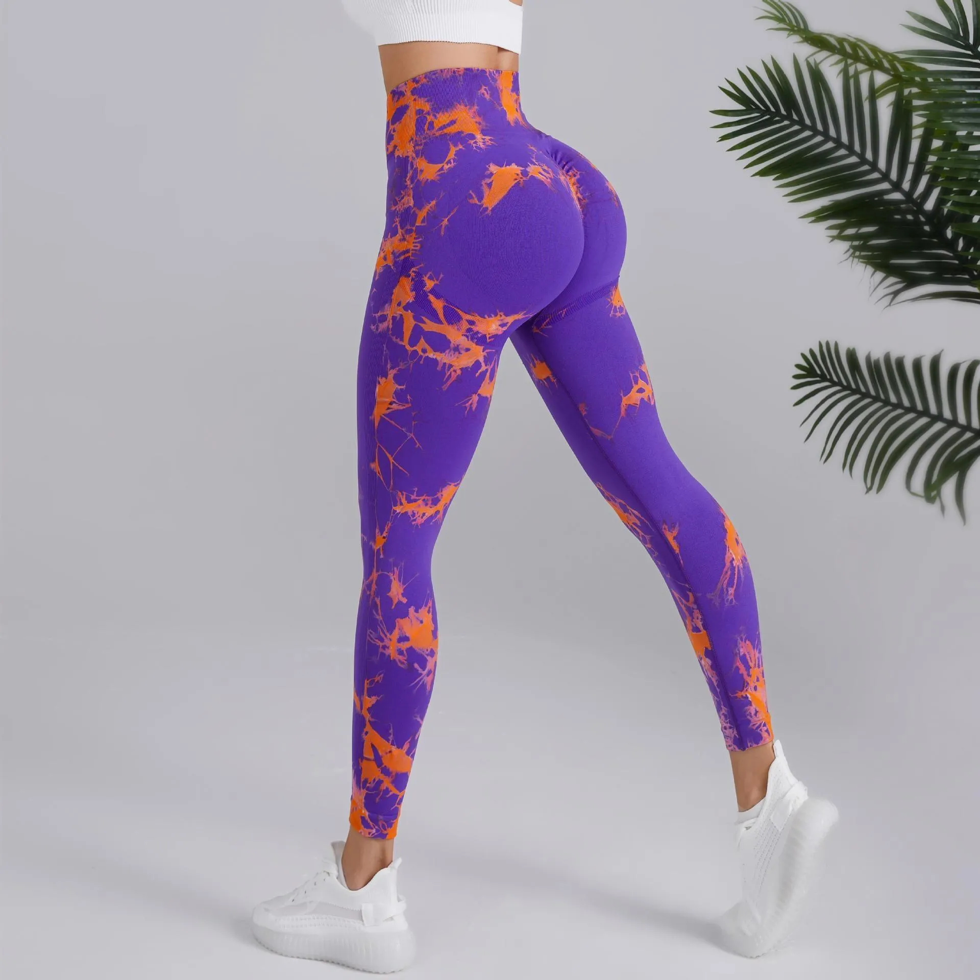 Fashion Tie Dye Pants - Seamless High-Waisted Hip-Lifting Trousers