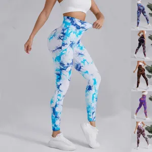 Fashion Tie Dye Pants - Seamless High-Waisted Hip-Lifting Trousers