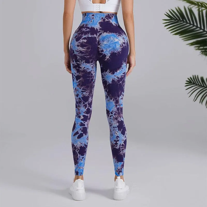 Fashion Tie Dye Pants - Seamless High-Waisted Hip-Lifting Trousers