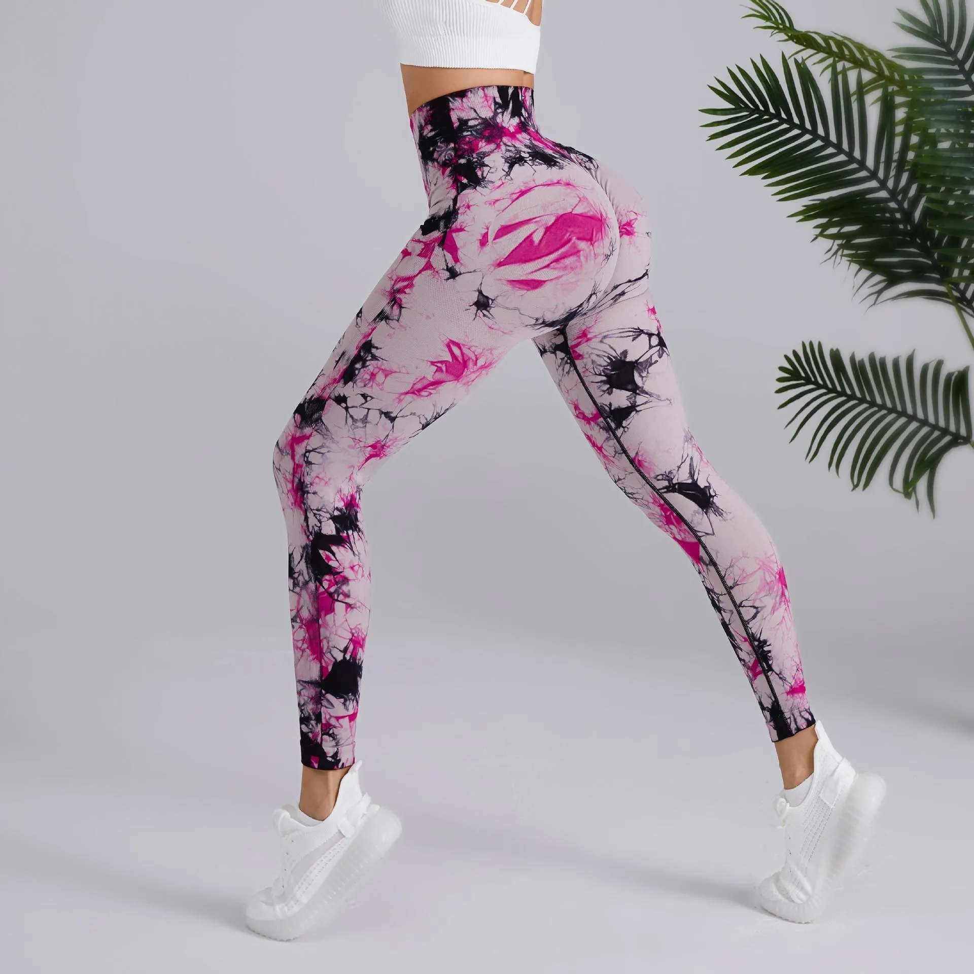Fashion Tie Dye Pants - Seamless High-Waisted Hip-Lifting Trousers