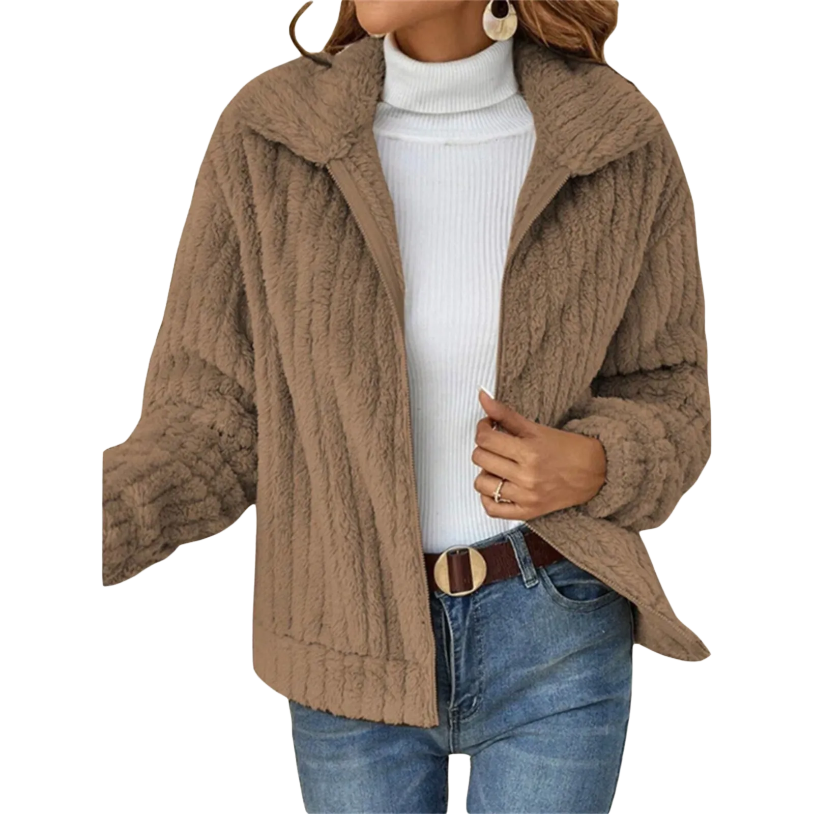 Fleece Sherpa Jacket by Catherine
