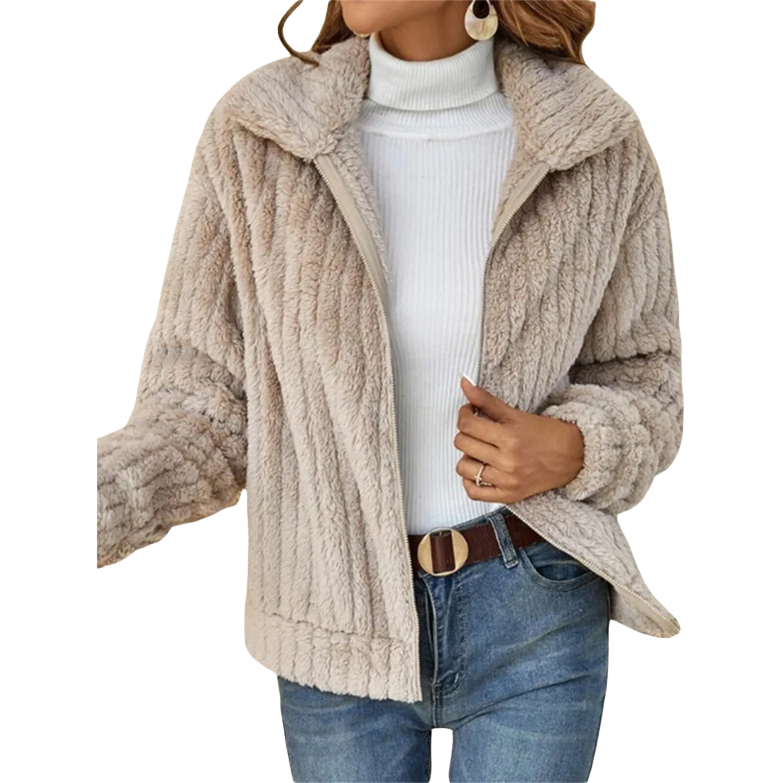 Fleece Sherpa Jacket by Catherine