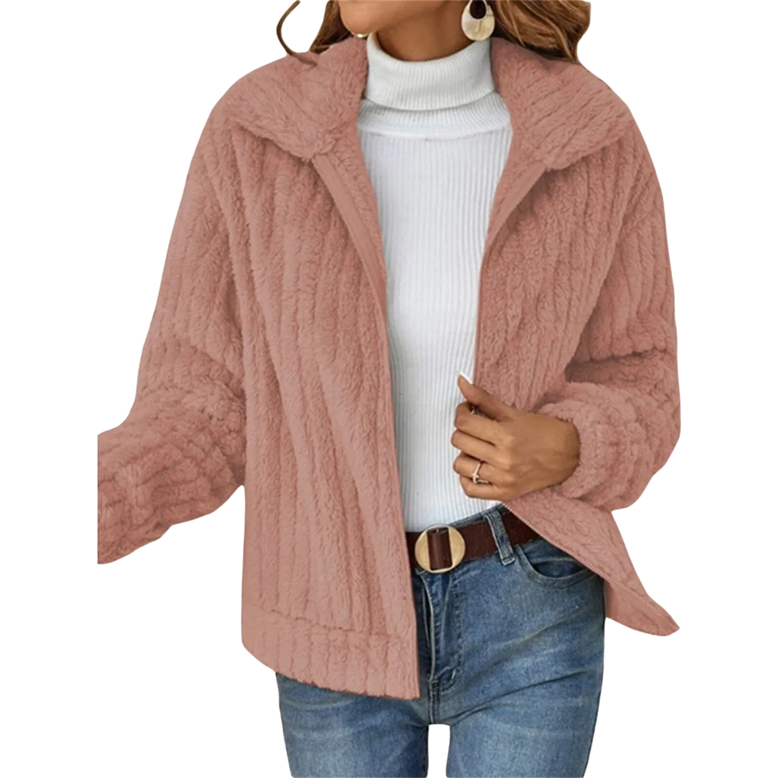Fleece Sherpa Jacket by Catherine