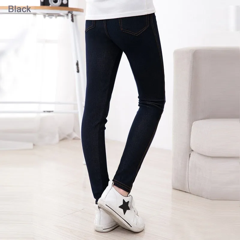 Girl's Elastic Skinny Jeans