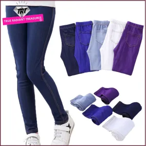 Girl's Elastic Skinny Jeans