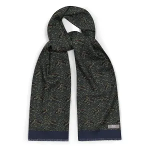 Goosey Gander Tubular Wool and Silk Scarf in Blue