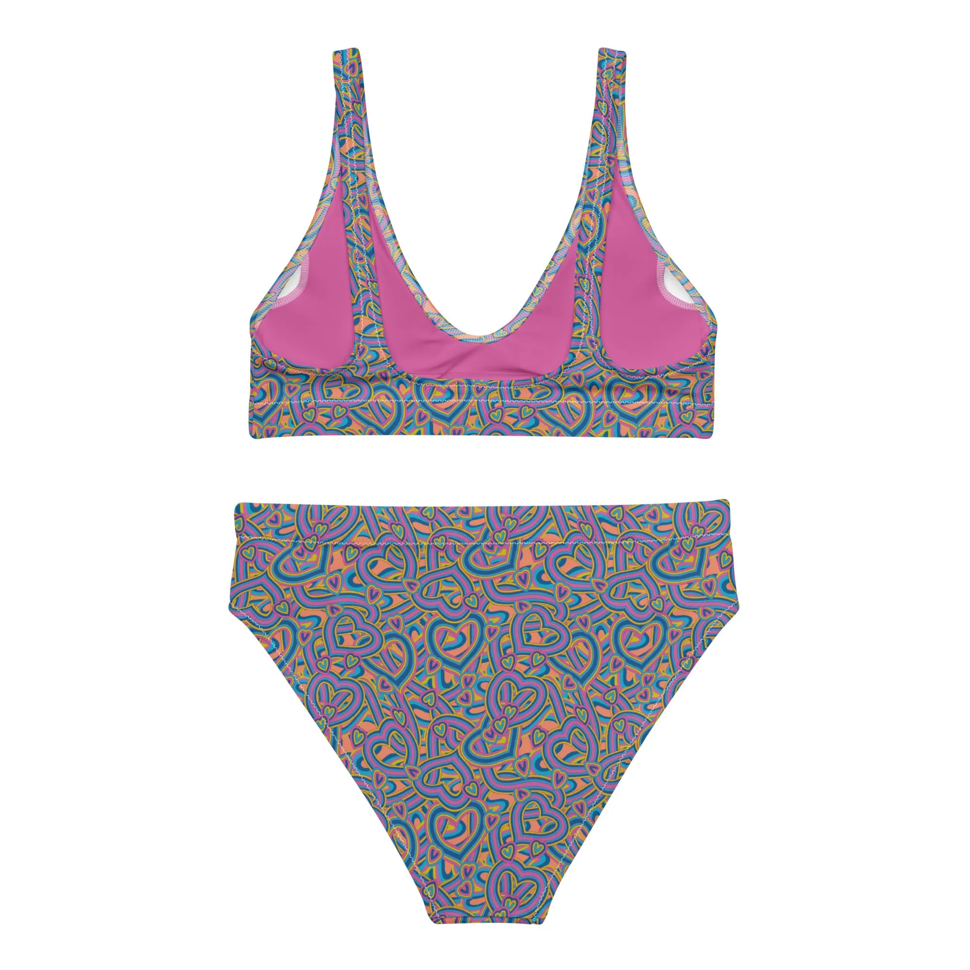 High Waisted Bikini Womens (Glamourange Luxury Bikini High Waisted - 0054 Patterns Model)