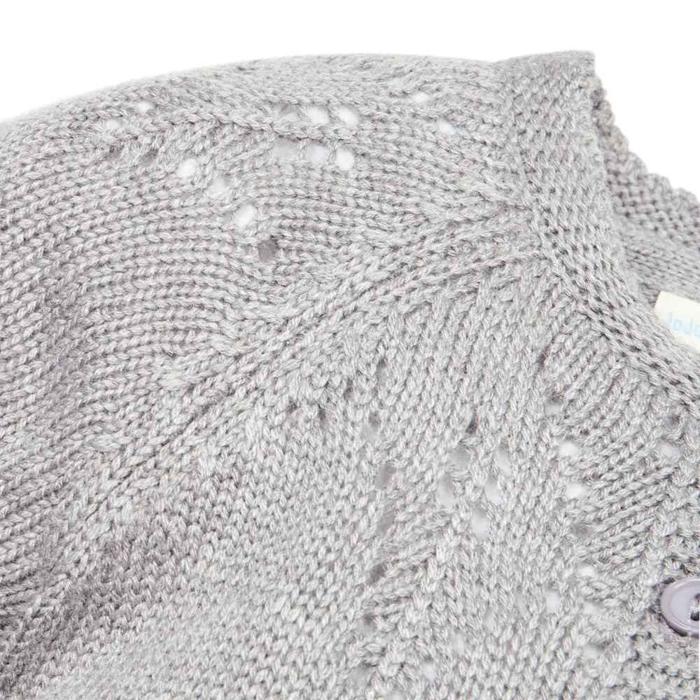 Jojo Maman Bebe Girls' Pretty Pointelle Cardigan