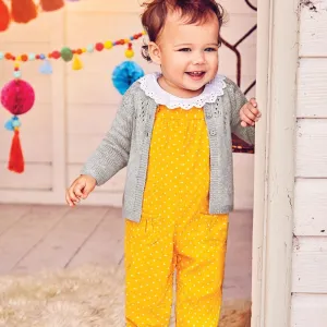 Jojo Maman Bebe Girls' Pretty Pointelle Cardigan