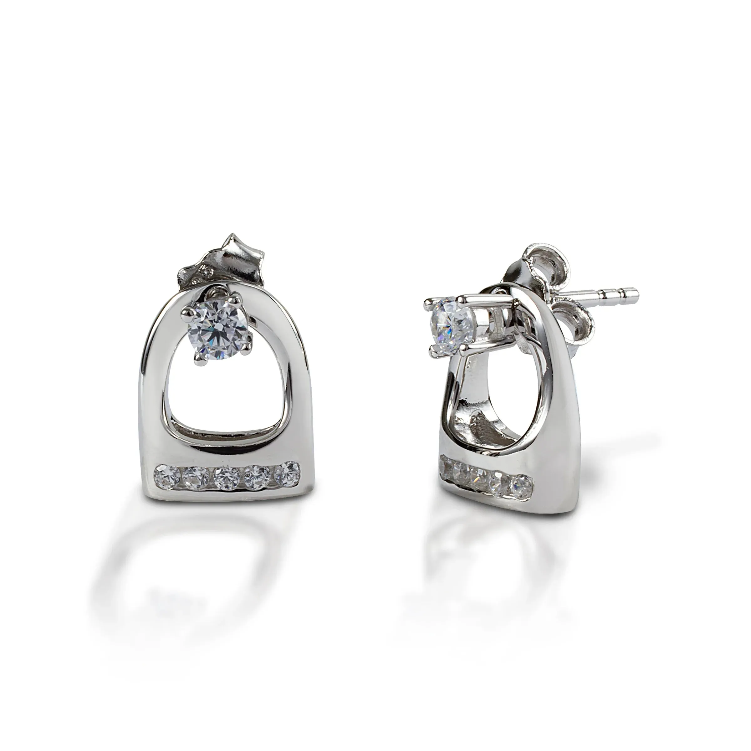 Kelly Herd English Stirrup Jackets Small Stud Earrings