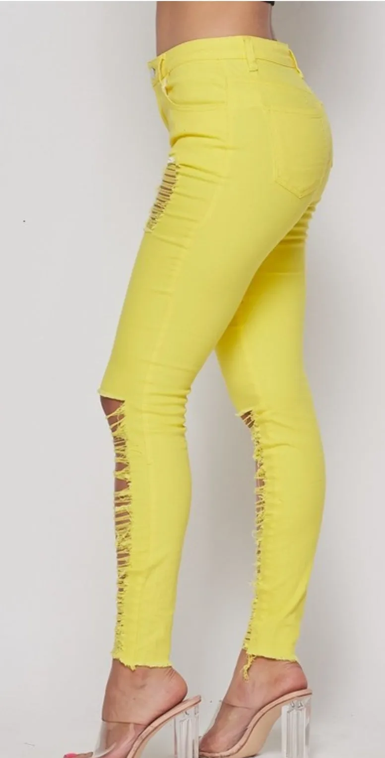 Lemonade Destroyed Jeans
