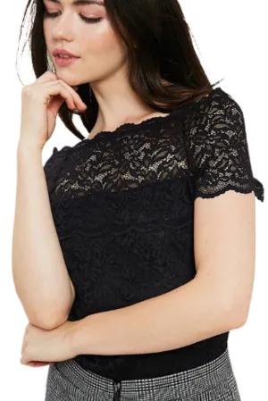 Off Shoulder Lace shirt 68809