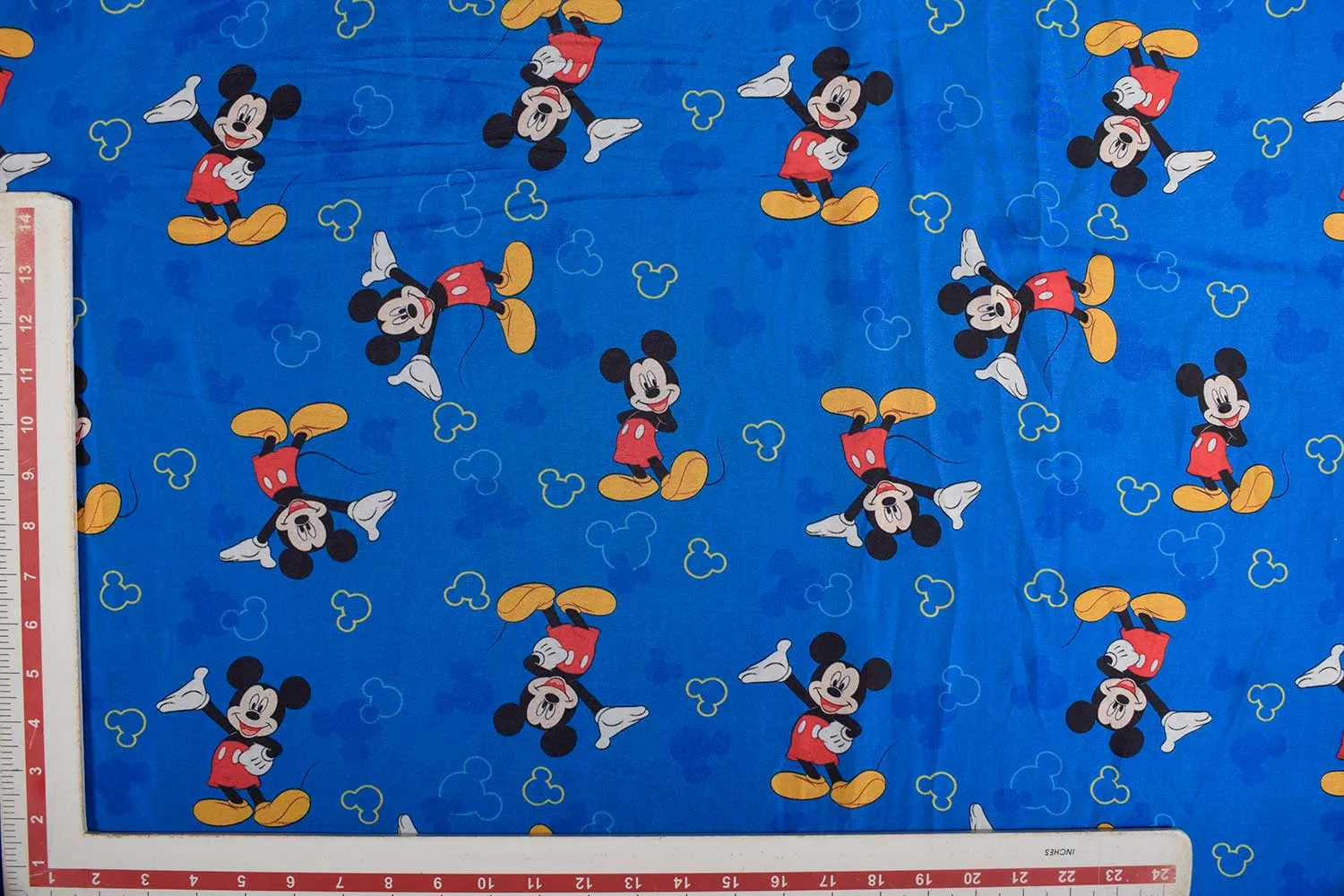 Royal Blue Printed Satin Fabric