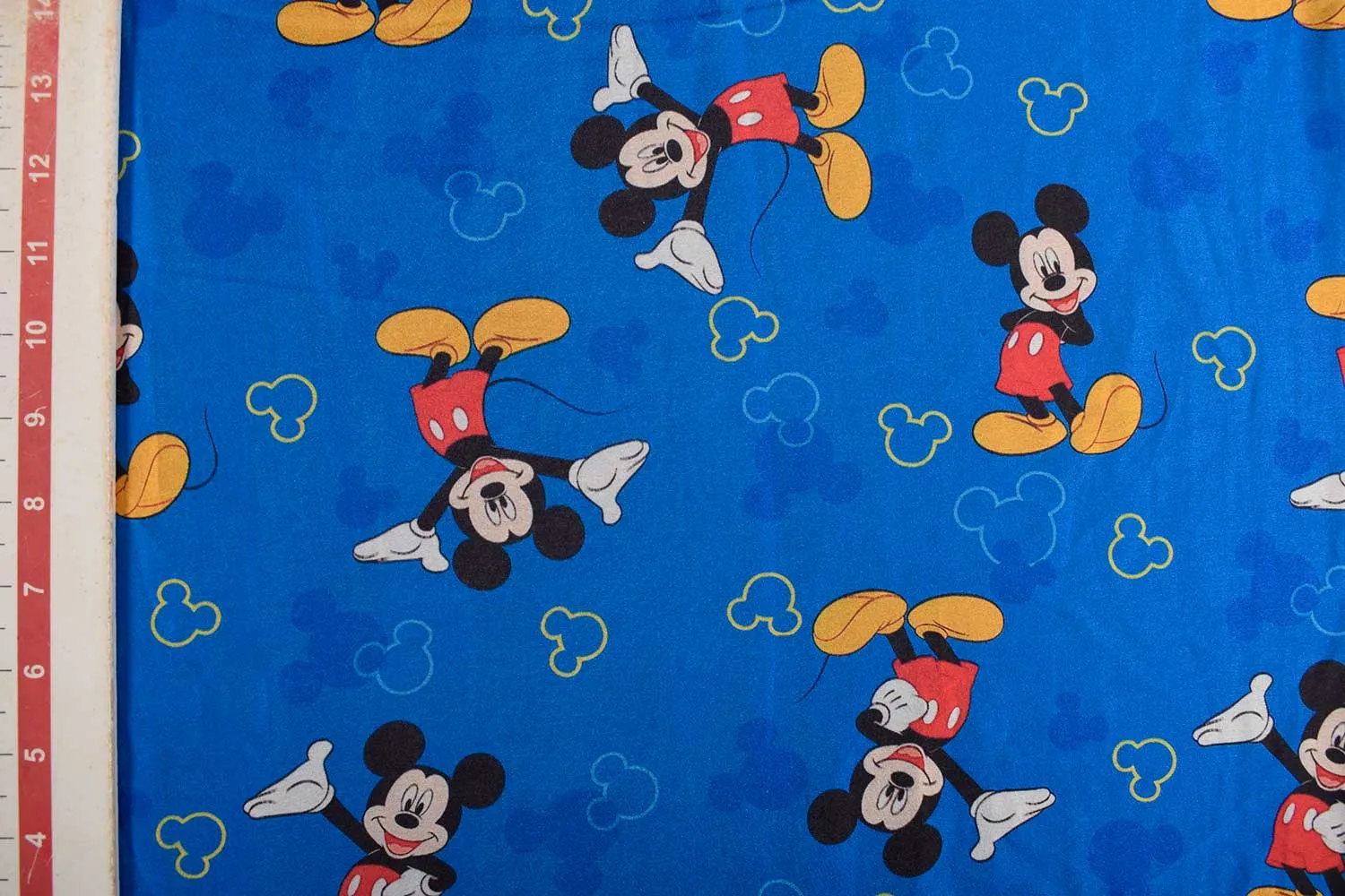 Royal Blue Printed Satin Fabric