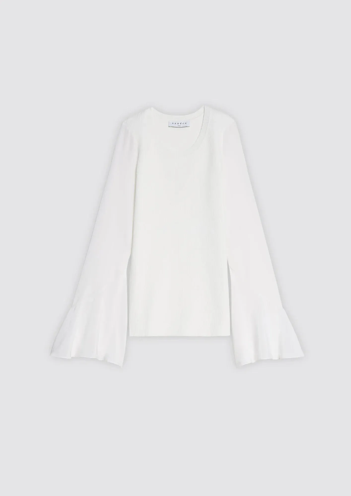 WHITE DUAL-MATERIAL KNITWEAR
